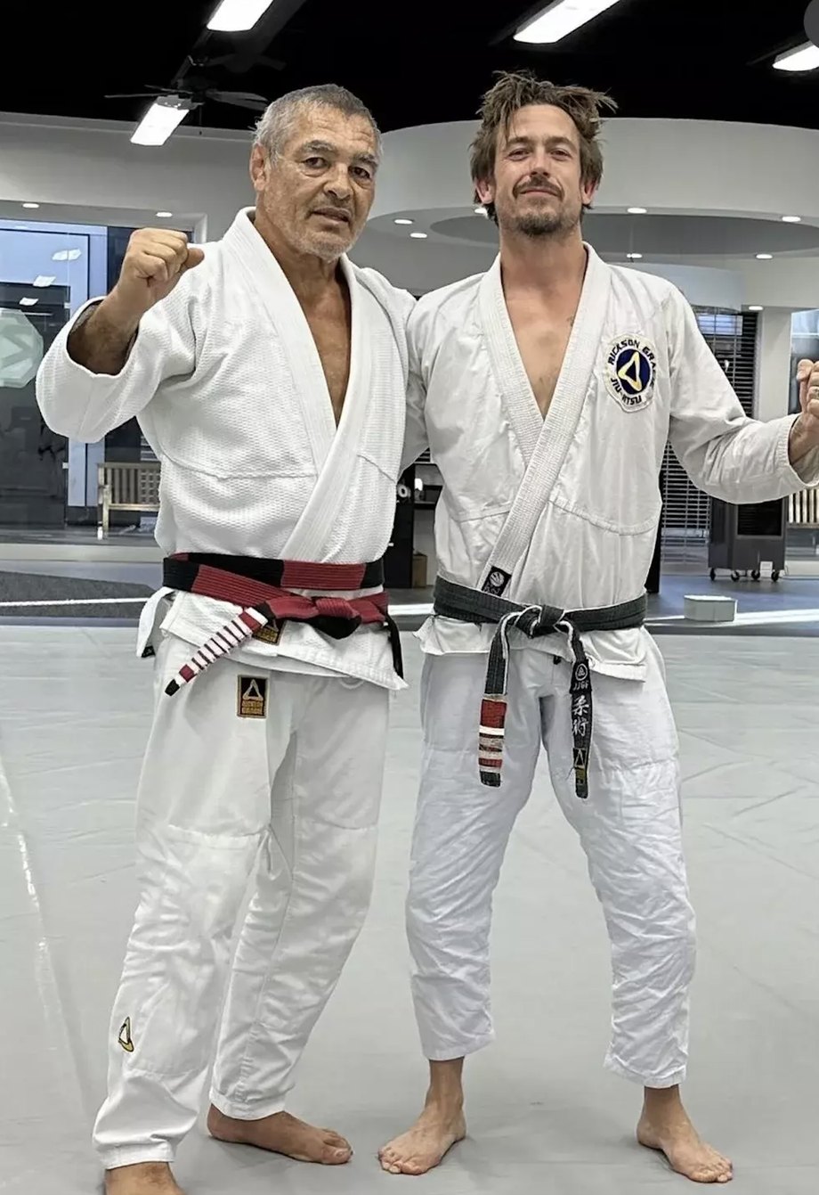 Chris "Bones" Burns with Master Rickson Gracie